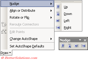 nudge in word for mac
